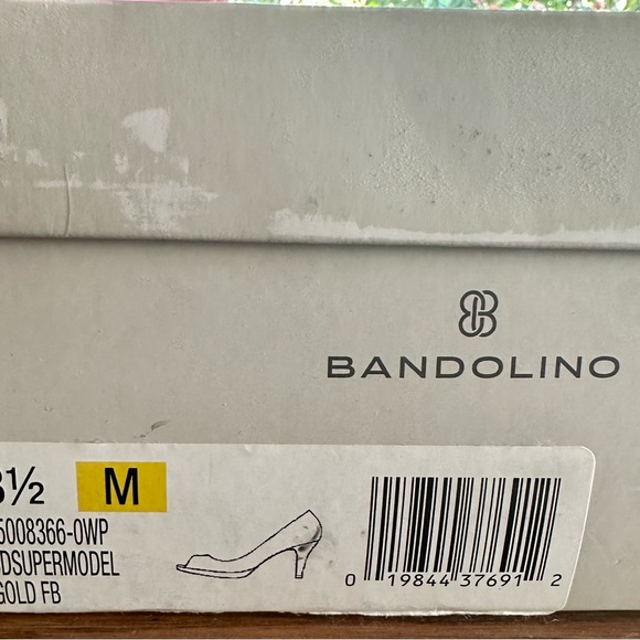 Brand New Bandolino Peep-Toe Gold Glitter Heels, Size 8.5 M - Picture 8 of 10